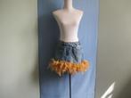 Zara festival jeans rok maat M (100% katoen)., Maat 38/40 (M), Zo goed als nieuw, Verzenden, Blauw
