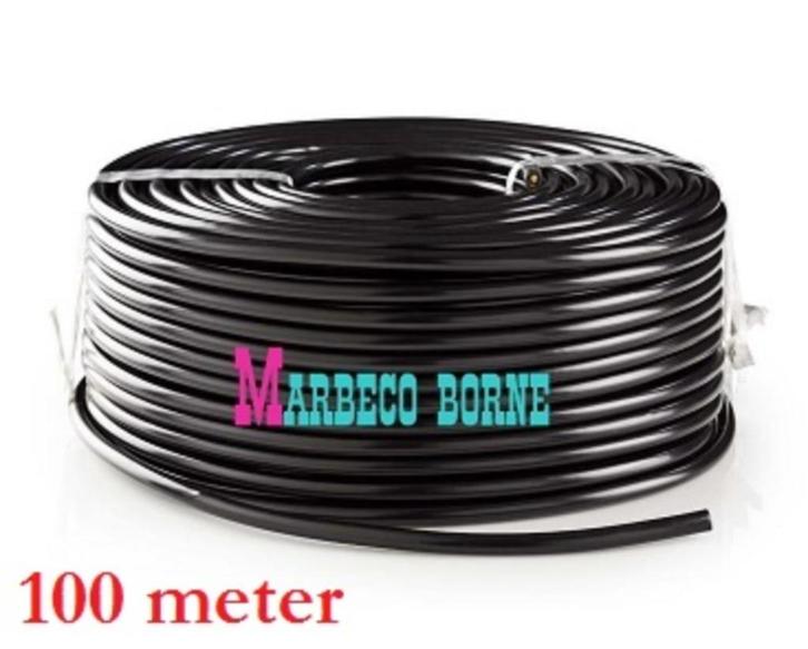 Camera verlengkabel, 100 meter combi kabel, Coax en 12 volt, Audio, Tv en Foto, Audiokabels en Televisiekabels, Nieuw, Coaxiale kabel