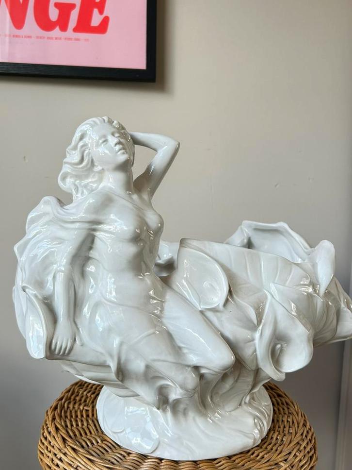 Schitterende capodimonte cachepot italy 1950 - 1970, Antiek en Kunst, Antiek | Vazen, Ophalen of Verzenden