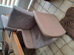 eetkamer fauteuil stoel 4 stuks leer/stof, Huis en Inrichting, Fauteuils, Gebruikt, Minder dan 75 cm, 50 tot 75 cm, Ophalen