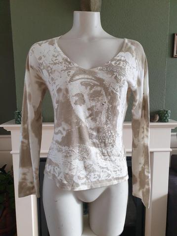 Luisa Cerano schitterende beige wit trui mt 40 M | truitje beschikbaar voor biedingen