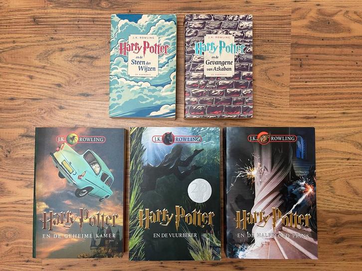 Vijf boeken van de zevendelige serie Harry Potter Boeken, Verzamelen, Harry Potter, Gebruikt, Boek of Poster, Ophalen of Verzenden