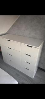 Witte Kast met Lades, Ophalen, Kunststof, 5 laden of meer, 100 tot 150 cm