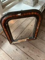 Antiek  Frans toog spiegeltje lijst sleets, Ophalen, Minder dan 50 cm