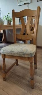 4 eiken eetkamerstoelen, Huis en Inrichting, Stoelen, Ophalen, Gebruikt, Bruin, Vier