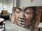 Juul Hoes Zeefdruk schilderij Boeddha/buddha  2-luik, Ophalen