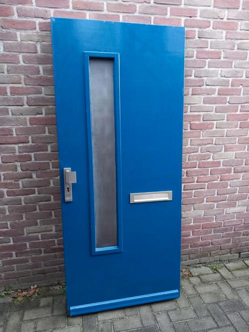 voordeur /// 925mm breed, Doe-het-zelf en Verbouw, Deuren en Horren, Gebruikt, Buitendeur, 200 tot 215 cm, 80 tot 100 cm, Hout