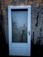 Buitendeur met glas, recent geverfd - 93x211.5cm, Doe-het-zelf en Verbouw, Metselstenen, Ophalen, Gebruikt, Overige typen