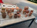 Heel veel oude terracotta bloempotten, Tuin en Terras, Bloempotten, Ophalen, Gebruikt, Rond, Minder dan 25 cm