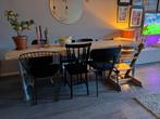 Eetkamertafel + Stoelen (Optioneel), Huis en Inrichting, Tafels | Eettafels, Ophalen, Gebruikt, 100 tot 150 cm, Eikenhout