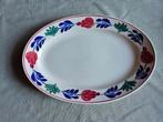 Boerenbont ovale schaal (societé ceramique 483), Ophalen of Verzenden, Aardewerk, Boerenbont, Schaal of Schalen