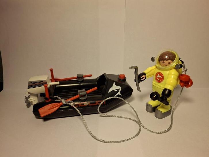 Playmobil - Duiker met boot 4910, Kinderen en Baby's, Speelgoed | Playmobil, Zo goed als nieuw, Complete set, Ophalen of Verzenden