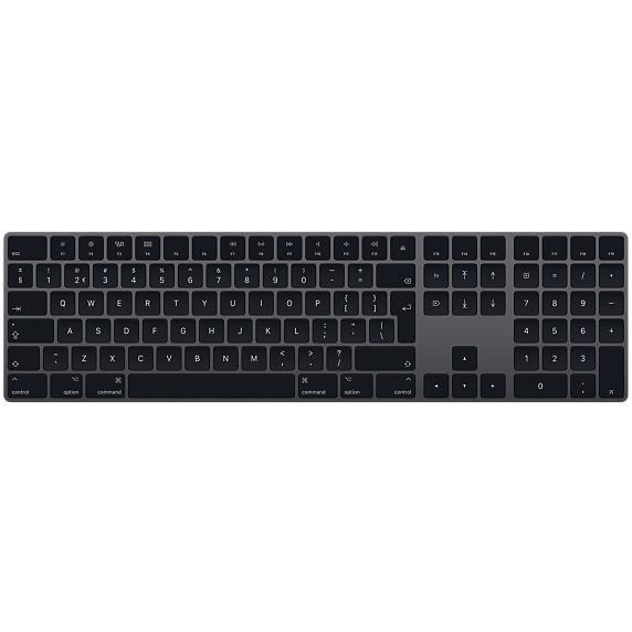 Apple Magic Keyboard met numeriek keypad - Space Grey, Computers en Software, Toetsenborden, Zo goed als nieuw, Qwerty, Draadloos