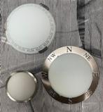 3 Plafonnieres, Ophalen of Verzenden, Gebruikt, Glas