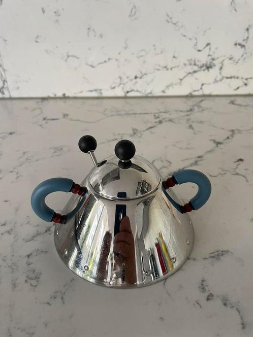 Alessi suikerpot met lepeltje ontwerp Michael Graves, Huis en Inrichting, Keuken | Servies, Gebruikt, Overige typen, Overige stijlen