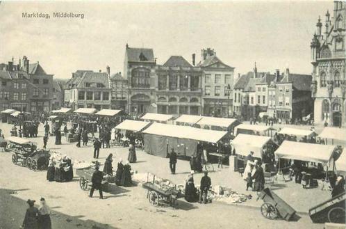 (377-394-007) Middelburg Marktdag, Verzamelen, Ansichtkaarten | Nederland, Zeeland, Verzenden