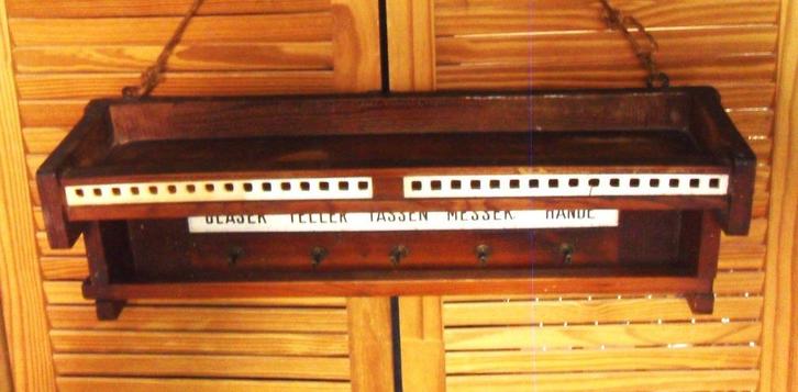 oud keukenrek/ handdoekenrek met tegels/ regaal, Antiek en Kunst, Antiek | Keukenbenodigdheden, Ophalen of Verzenden