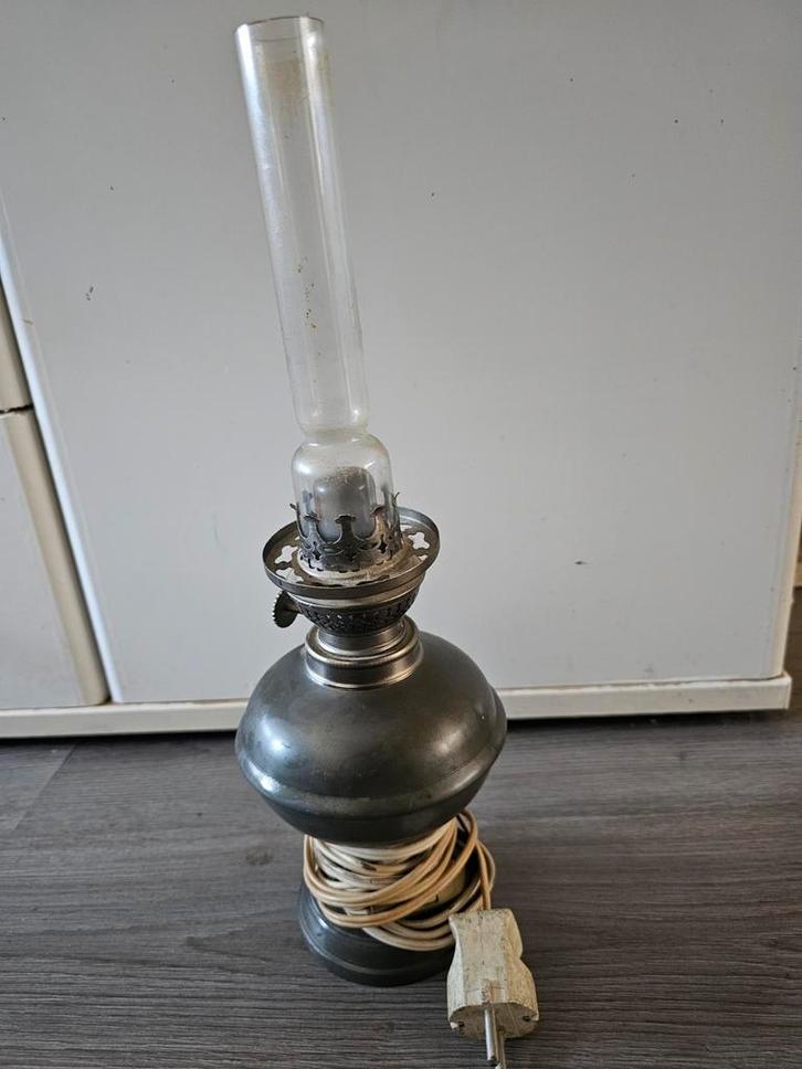 Oude tinnen lamp., Antiek en Kunst, Antiek | Lampen, Ophalen of Verzenden