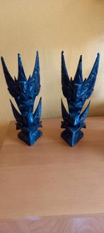 Boekenstandaards van zwart hout - Indonesisch Houtsnijwerk, Ophalen of Verzenden