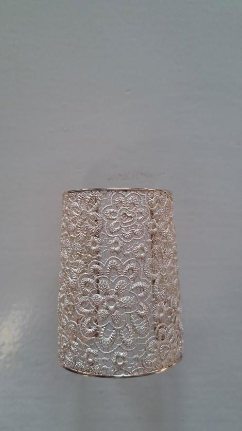 Filigraan zilverwerken armband, Sieraden, Tassen en Uiterlijk, Armbanden, Zo goed als nieuw, Zilver, Zilver, Ophalen of Verzenden