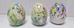 Handgeschilderde eitjes 16cm OPRUIMING., Overige kleuren, Nieuw, Ophalen of Verzenden, Glas