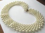 Vintage 60s Vegan Faux parels kraag ketting Choker bruid, Verzenden, Zo goed als nieuw