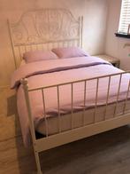 Ikea bedframe 140x200, Huis en Inrichting, Slaapkamer | Bedden, Ophalen, Gebruikt, Wit, Tweepersoons