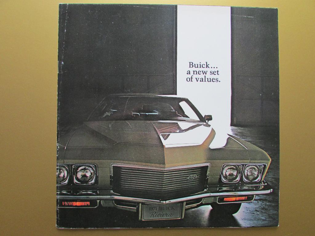 1971 BUICK RIVIERA brochure, Zeldzaam, Engels, Ophalen of Verzenden, Zo goed als nieuw, Overige merken