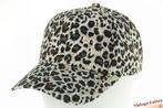 Baseball pet grijsbruin luipaardprint 53-60 nieuw 1size fits, Ophalen of Verzenden, Nieuw, One size fits all, Pet