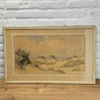 Duinlandschap Texel - Jan Kagie (1907-1991) - Aquarel, Antiek en Kunst, Ophalen of Verzenden