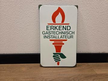 Emaille Bord Erkend Gastechnisch Installateur beschikbaar voor biedingen