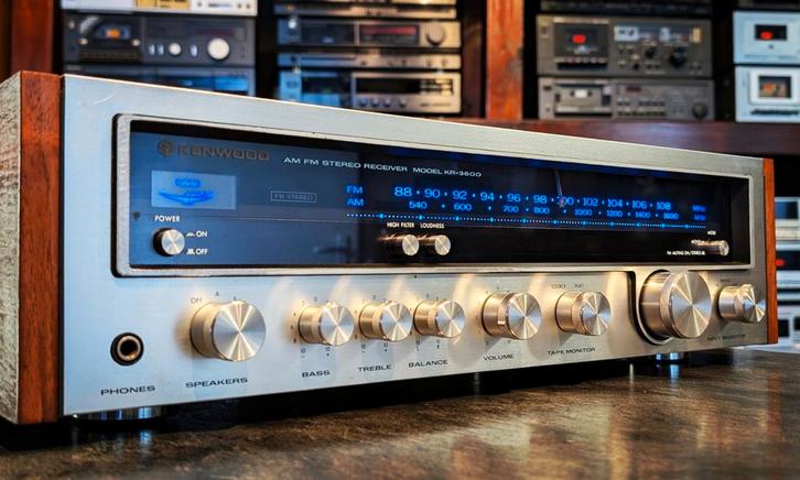 KENWOOD KR-3600 • GEREVISEERD • GARANTIE • PHONO • STIJLVOL, Audio, Tv en Foto, Versterkers en Receivers, Refurbished, Stereo
