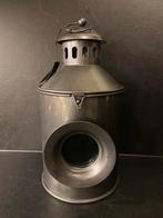 Groot industrieel windlicht in de vorm van een seinlamp, 25 tot 50 cm, Nieuw, Ophalen of Verzenden, Metaal