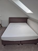 Boxspring 160 x 200 cm, Ophalen, Gebruikt, Bruin, Tweepersoons