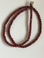 Ketting met Granaat kralen, Sieraden, Tassen en Uiterlijk, Antieke sieraden, Ophalen of Verzenden