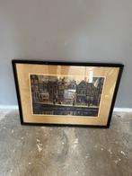 Oude litho / poster breitner   lauriergracht amsterdam 1938, Ophalen of Verzenden