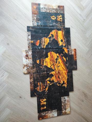 Canvas schilderij wereld - 5-delig beschikbaar voor biedingen