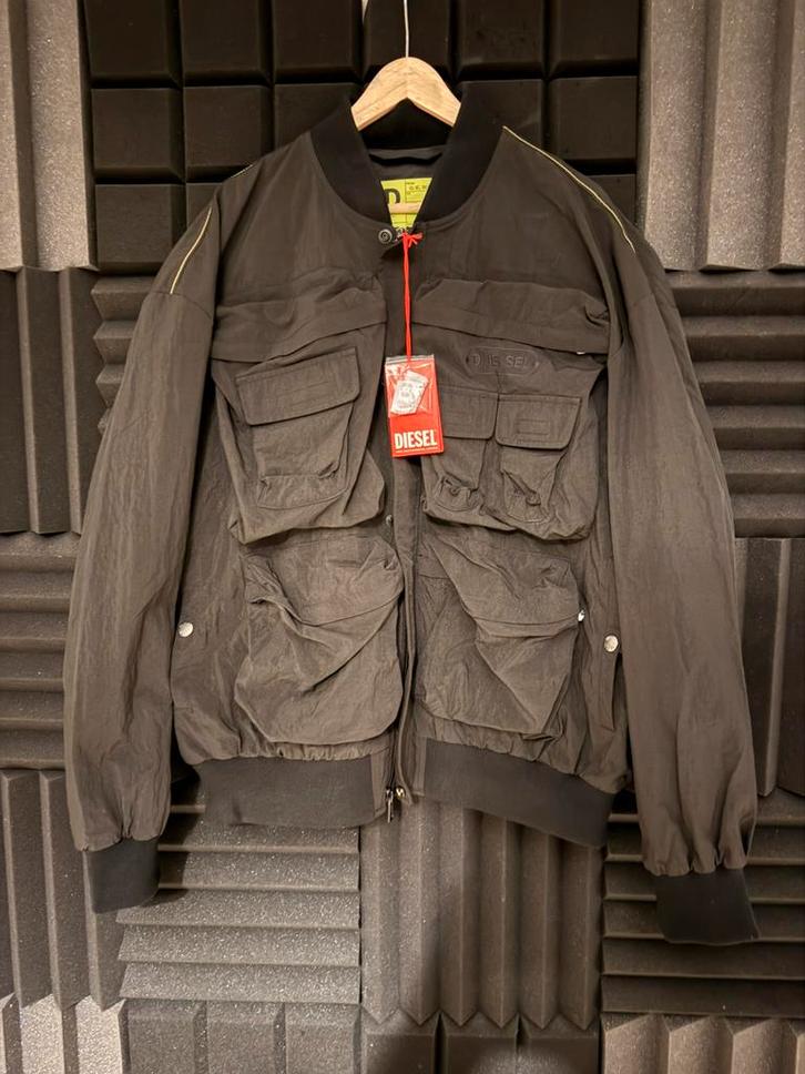 Diesel J-stain Bomberjack, Kleding | Heren, Jassen | Zomer, Zo goed als nieuw, Maat 56/58 (XL), Zwart, Ophalen of Verzenden