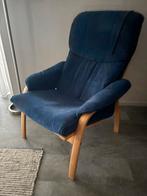 Comfortabele Relaxstoel - Blauw, Huis en Inrichting, Fauteuils, Ophalen, Gebruikt, 75 tot 100 cm, 50 tot 75 cm