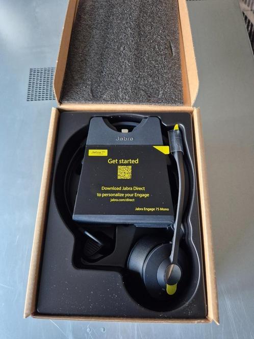 Jabra Engage 75 Mono – Nieuw in doos, Computers en Software, Headsets, Nieuw, On-ear, Draadloos, Inklapbare microfoon, Mute-functie