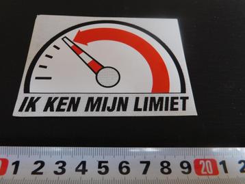 sticker Ik ken mijn limiet  beschikbaar voor biedingen