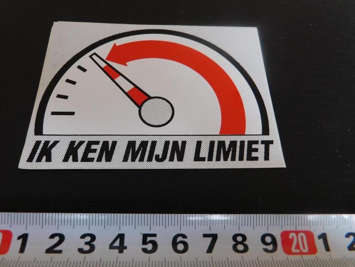 sticker Ik ken mijn limiet, Verzamelen, Stickers, Zo goed als nieuw, Ophalen