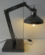 Tafellamp / Bureaulamp zwaar metaal met strijkijzersnoer, Ophalen, Nieuw, Metaal, Minder dan 50 cm