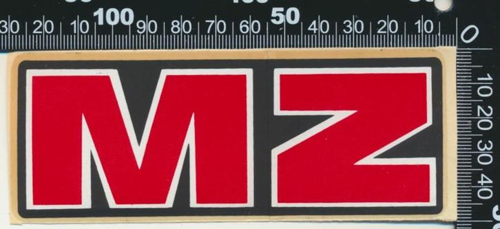 Sticker: MZ, Verzamelen, Stickers, Zo goed als nieuw, Bedrijf of Vereniging, Ophalen of Verzenden