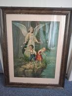 Schilderij met Engel en Kinderen, Ophalen of Verzenden