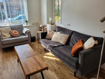 2,5 zits bank, loveseat & hocker be pure home velvet beschikbaar voor biedingen