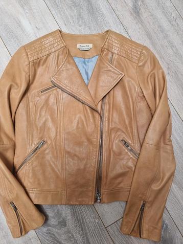 Massimo Dutti leren biker jasje lamsleer super zacht mt. M