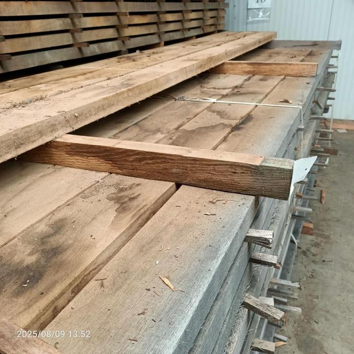 Super mooi droog eiken planken en balk, div maten en lengtes, Doe-het-zelf en Verbouw, Hout en Planken, Nieuw, Balk, Eiken, 300 cm of meer
