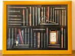 Houten lijst met poster van boeken / bibliotheek, 50 tot 75 cm, Ophalen of Verzenden, Zo goed als nieuw, Foto of Poster
