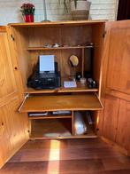 GRATIS. Computerkast grenen 145x92x60, Huis en Inrichting, Ophalen, Gebruikt, 70 tot 120 cm, 120 tot 170 cm